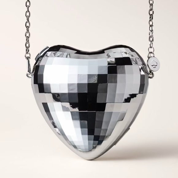kate spade Handbags - NWT Kate Spade New York x Target Disco Heart Crossbody Bag - Silver
